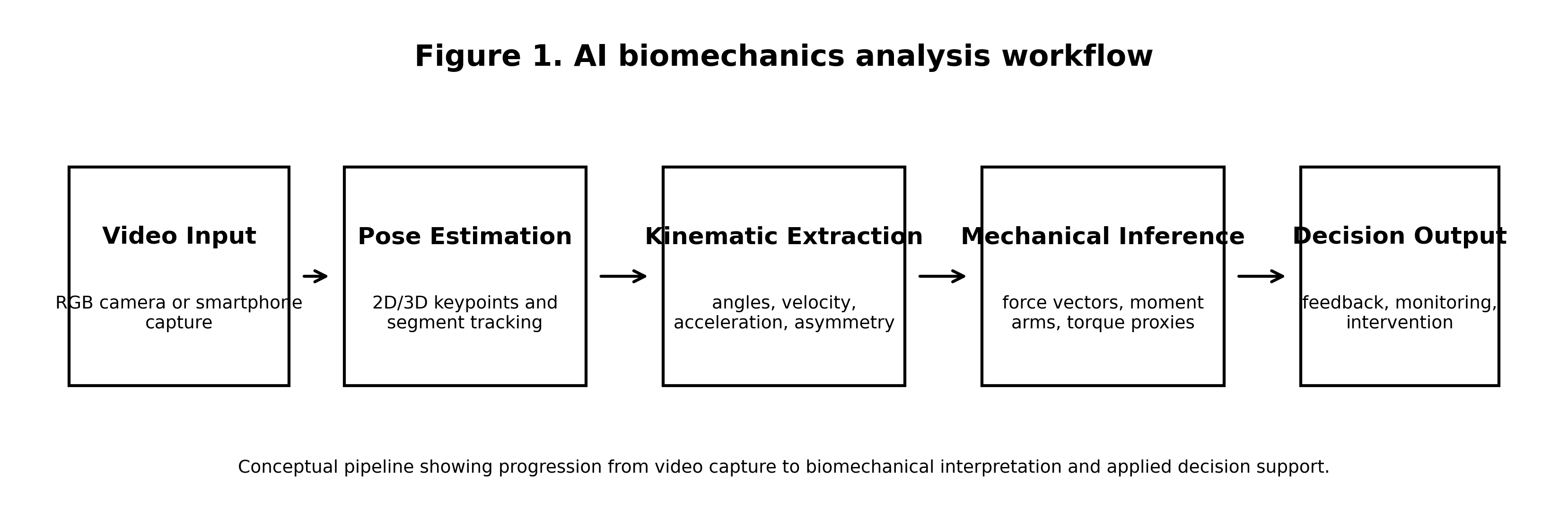 Figure 1 — AI Biomechanics Workflow